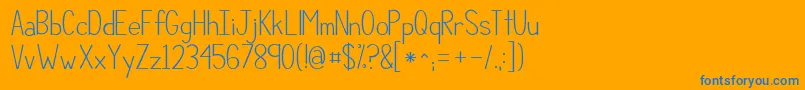 Kgcompassionsimple Font – Blue Fonts on Orange Background