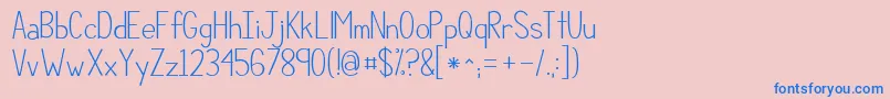 Kgcompassionsimple Font – Blue Fonts on Pink Background