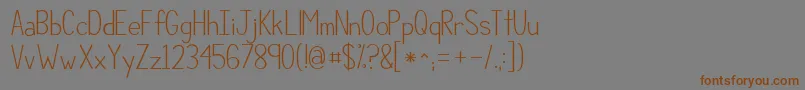 Kgcompassionsimple Font – Brown Fonts on Gray Background