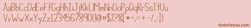 Kgcompassionsimple Font – Brown Fonts on Pink Background