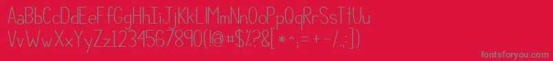 Kgcompassionsimple Font – Gray Fonts on Red Background