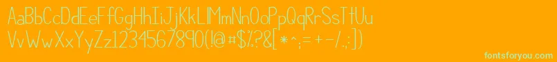 Kgcompassionsimple Font – Green Fonts on Orange Background