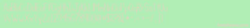 Kgcompassionsimple Font – Pink Fonts on Green Background
