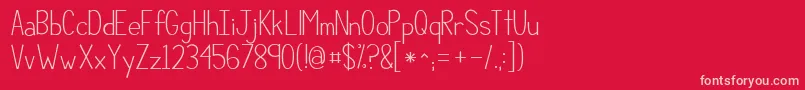 Kgcompassionsimple Font – Pink Fonts on Red Background