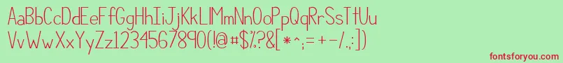 Kgcompassionsimple Font – Red Fonts on Green Background