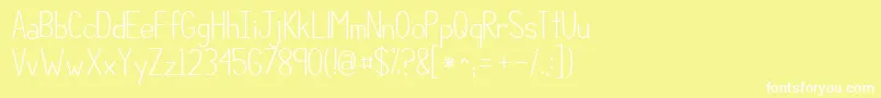 Kgcompassionsimple Font – White Fonts on Yellow Background