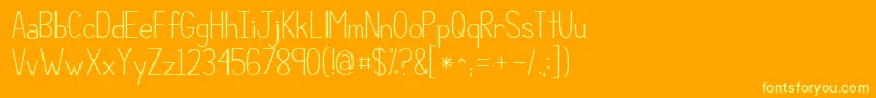 Kgcompassionsimple Font – Yellow Fonts on Orange Background