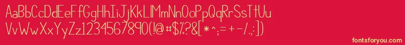 Kgcompassionsimple Font – Yellow Fonts on Red Background