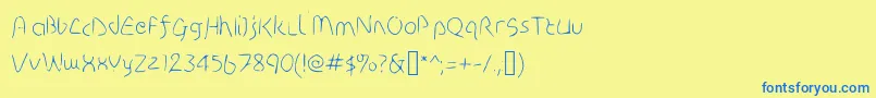 DiscoGrudgeLiteWindowsMedium Font – Blue Fonts on Yellow Background