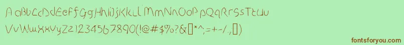 DiscoGrudgeLiteWindowsMedium Font – Brown Fonts on Green Background
