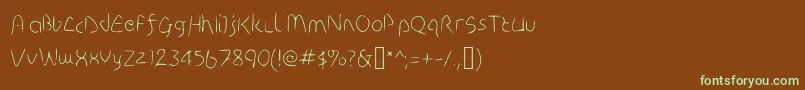 DiscoGrudgeLiteWindowsMedium Font – Green Fonts on Brown Background