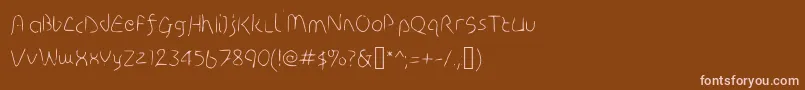 DiscoGrudgeLiteWindowsMedium Font – Pink Fonts on Brown Background