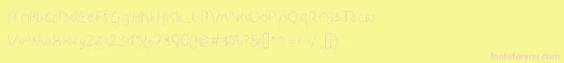 DiscoGrudgeLiteWindowsMedium Font – Pink Fonts on Yellow Background