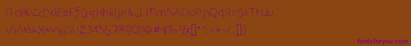 DiscoGrudgeLiteWindowsMedium-Schriftart – Violette Schriften auf braunem Hintergrund