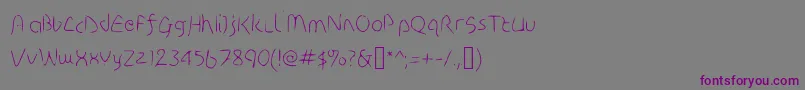 Шрифт DiscoGrudgeLiteWindowsMedium – фиолетовые шрифты на сером фоне