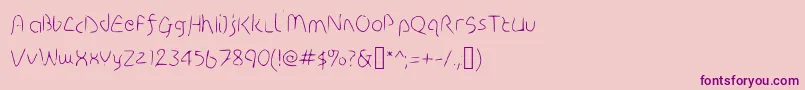 Police DiscoGrudgeLiteWindowsMedium – polices violettes sur fond rose