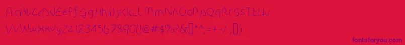 DiscoGrudgeLiteWindowsMedium-Schriftart – Violette Schriften auf rotem Hintergrund