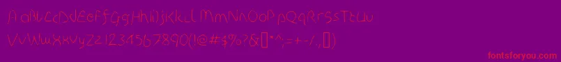 DiscoGrudgeLiteWindowsMedium Font – Red Fonts on Purple Background