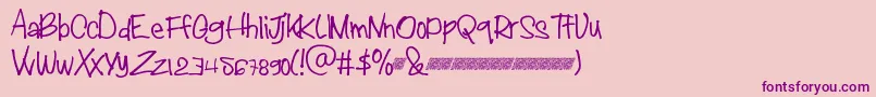 Juicyculturedt Font – Purple Fonts on Pink Background