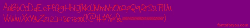 Juicyculturedt Font – Red Fonts on Purple Background