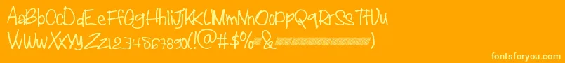 Juicyculturedt Font – Yellow Fonts on Orange Background