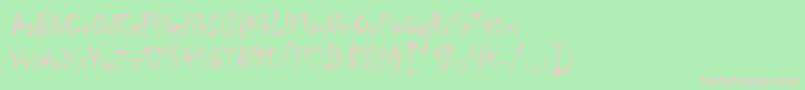 ChillerLet Font – Pink Fonts on Green Background