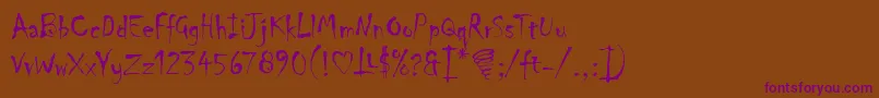 ChillerLet Font – Purple Fonts on Brown Background
