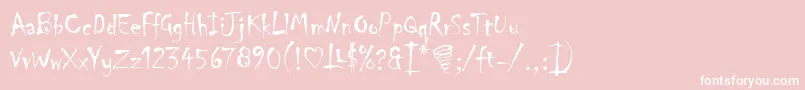 ChillerLet Font – White Fonts on Pink Background