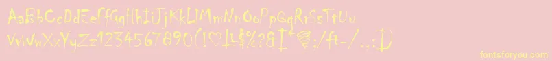 ChillerLet Font – Yellow Fonts on Pink Background