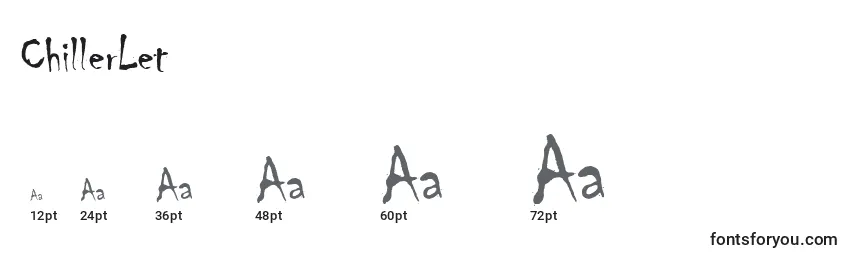 ChillerLet Font Sizes