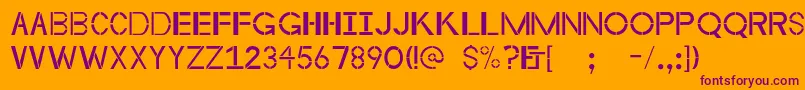 Byzantineempire Font – Purple Fonts on Orange Background