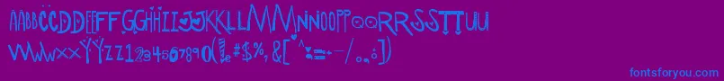 ScManipulativeLoversDemo Font – Blue Fonts on Purple Background