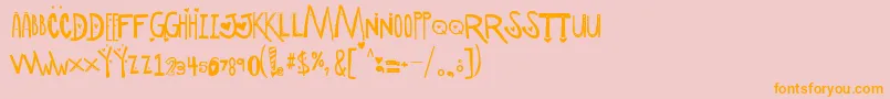 ScManipulativeLoversDemo Font – Orange Fonts on Pink Background