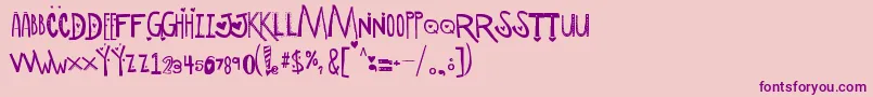 ScManipulativeLoversDemo Font – Purple Fonts on Pink Background