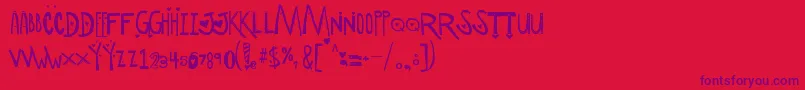 ScManipulativeLoversDemo Font – Purple Fonts on Red Background