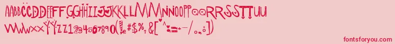 ScManipulativeLoversDemo Font – Red Fonts on Pink Background