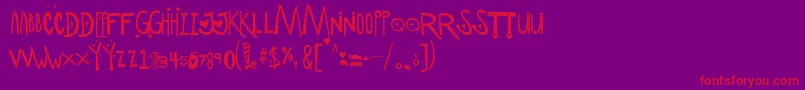 ScManipulativeLoversDemo-Schriftart – Rote Schriften auf violettem Hintergrund