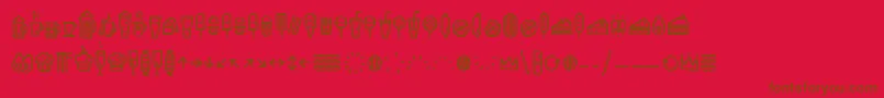 EscalopeCrustOneIcons Font – Brown Fonts on Red Background