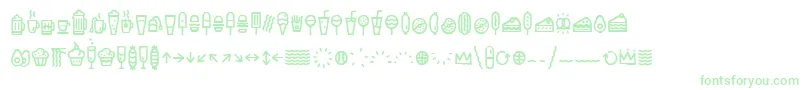 EscalopeCrustOneIcons Font – Green Fonts on White Background