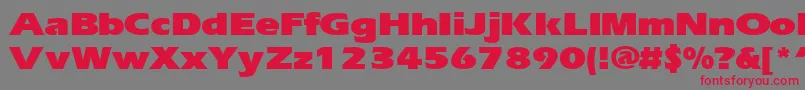 ErgoeblackexpandedRegular Font – Red Fonts on Gray Background