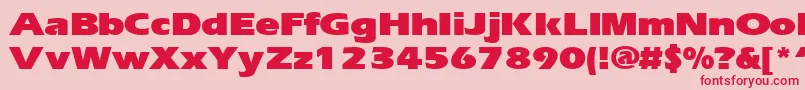 More about ErgoeblackexpandedRegular Font ErgoeblackexpandedRegular Font – Red Fonts on Pink Background