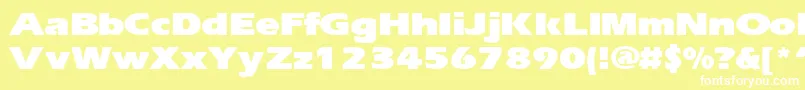 ErgoeblackexpandedRegular Font – White Fonts on Yellow Background