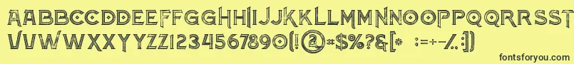fuente Atlantisinlinegrunge – Fuentes Negras Sobre Fondo Amarillo