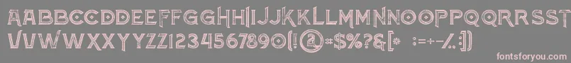 Atlantisinlinegrunge Font – Pink Fonts on Gray Background