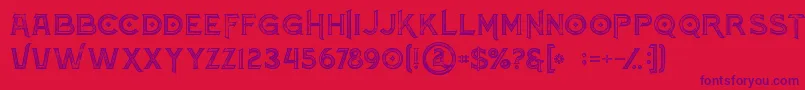 Atlantisinlinegrunge Font – Purple Fonts on Red Background