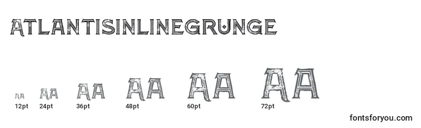Размеры шрифта Atlantisinlinegrunge (105886)