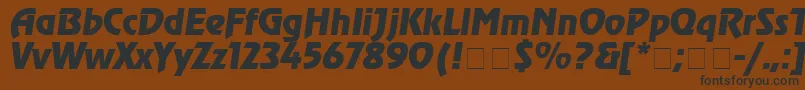 Шрифт Agrev4 – чёрные шрифты на коричневом фоне