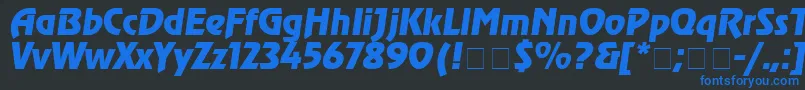 Agrev4 Font – Blue Fonts on Black Background