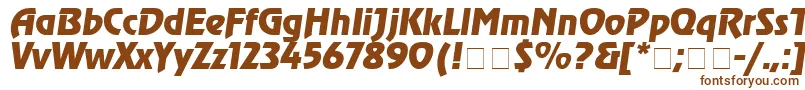 Agrev4-fontti – ruskeat fontit valkoisella taustalla