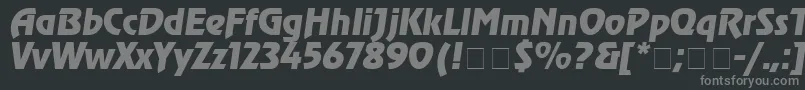フォントAgrev4 – 黒い背景に灰色の文字